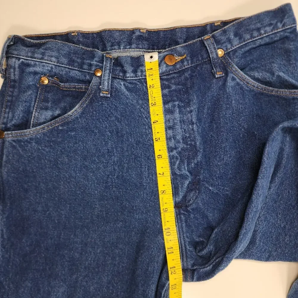 VTG Wrangler Jeans 34x34 Straight Leg Blue Denim Classic‎ Cowboy Western